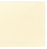 Duni servetten 3-laags crème 40/40 1/8v dubbel gevouwen