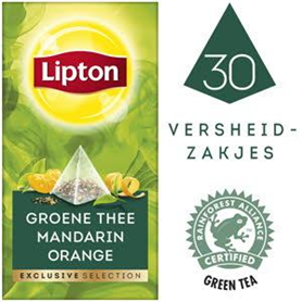 LIPTON TRENDY TEA GREEN TEA MAND-ORANGE 25 ST