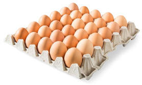 eieren large 30st met plastic folie