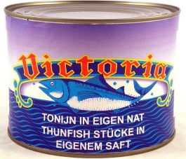 Victoria tonijn stukjes natuur in eigen nat 185g